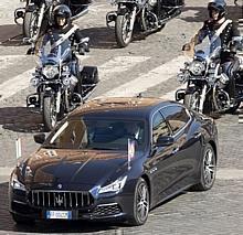 Maserati Quattroporte 2019 mit dem italienischen Präsidenten Sergio Mattarella.  Foto: Auto-Medienportal.Net/Maserati